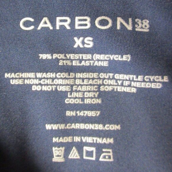 CARBON38 Crocodile Foil Navy Blue Metallic Leggings Size XS Shiny Animal Print - Picture 4 of 11